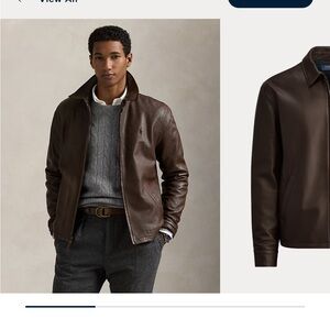 Polo by Ralph Lauren Men's Dark Brown Leather Jacket